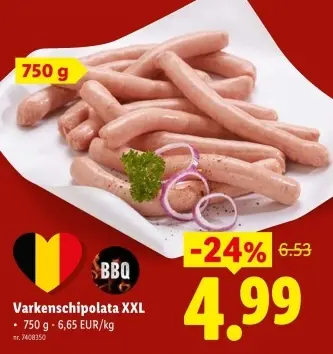 Promotie: Varkenschipolata XXL