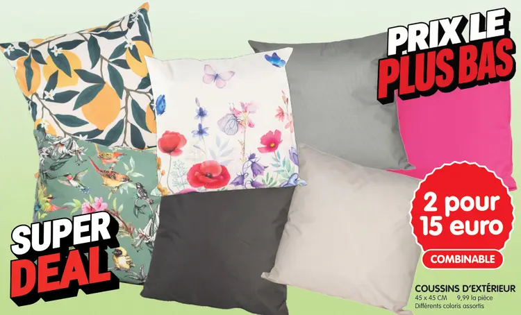 Offre: Coussins d'extérieur