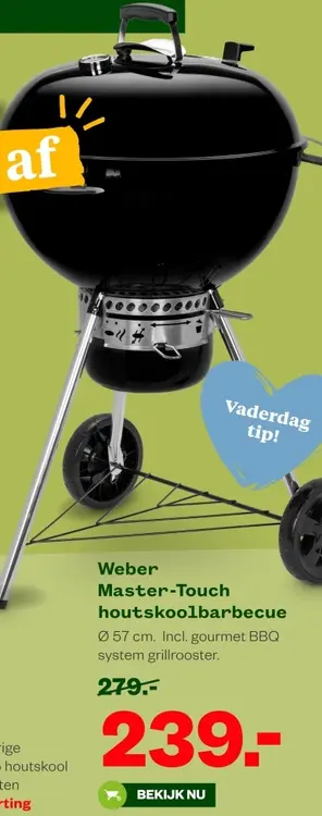 Aanbieding: Master-Touch houtskoolbarbecue