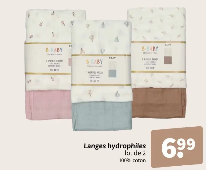 Offre: Langes hydrophiles