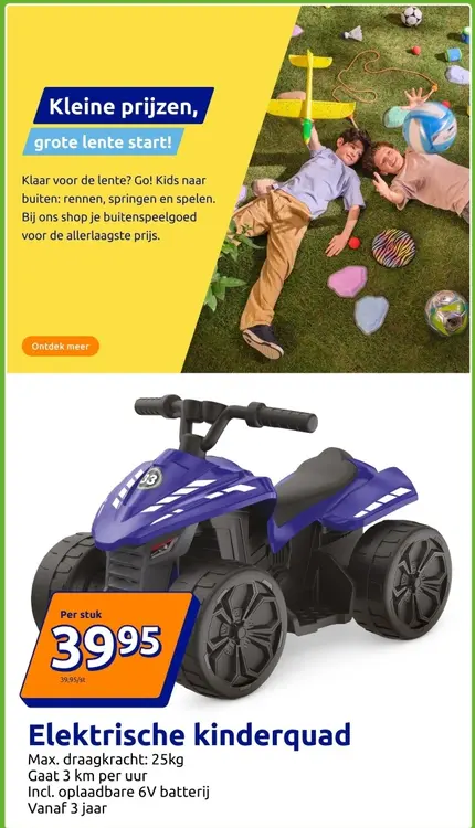Promotie: Elektrische kinderquad