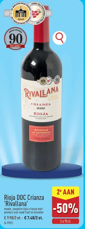 Promotie: Rioja DOC Crianza 'Rivallana'