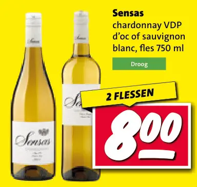 Aanbieding: chardonnay VDP d'oc of sauvignon blanc