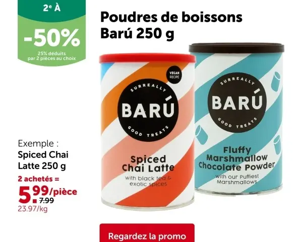 Offre: Poudres de boissons