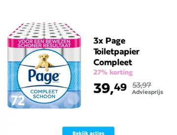 Aanbieding: 3x Page Toiletpapier Compleet