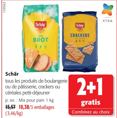 Offre: Produits de boulangerie, de pâtisserie, crackers ou céréales petit-déjeuner