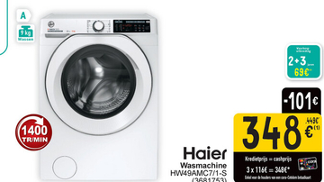 Aanbieding: Wasmachine HW49AMC7/1-S