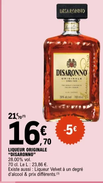 Offre: Liqueur Originale Disaronno