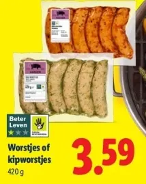 Aanbieding: Worstjes of kipworstjes