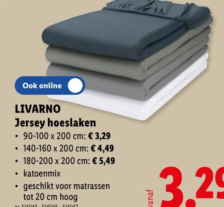 Promotie: Jersey hoeslaken