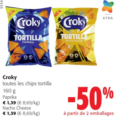 Offre: Croky toutes les chips tortilla