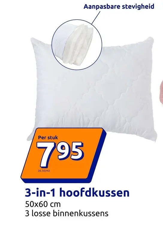 Aanbieding: 3-in-1 hoofdkussen