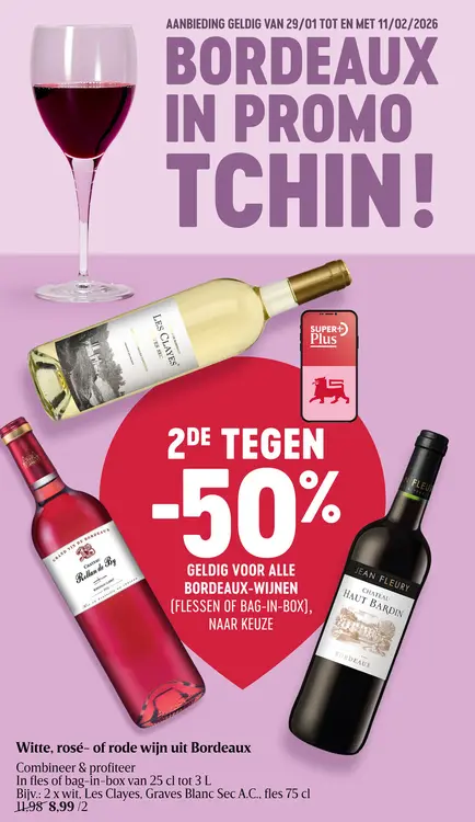 Promotie: Witte, rosé- of rode wijn uit Bordeaux