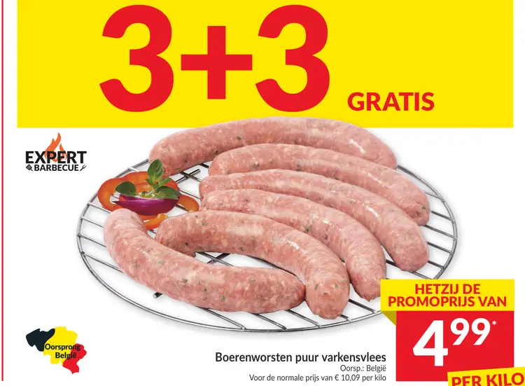 Promotie: Boerenworsten puur varkensvlees