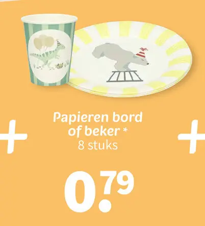 Promotie: Papieren bord of beker