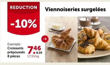 Offre: Croissants prépoussés