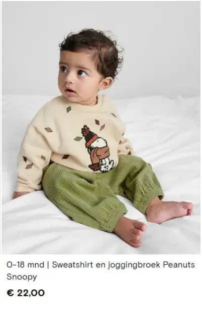 Promotie: Sweatshirt en joggingbroek Peanuts Snoopy
