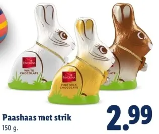 Aanbieding: Paashaas met strik