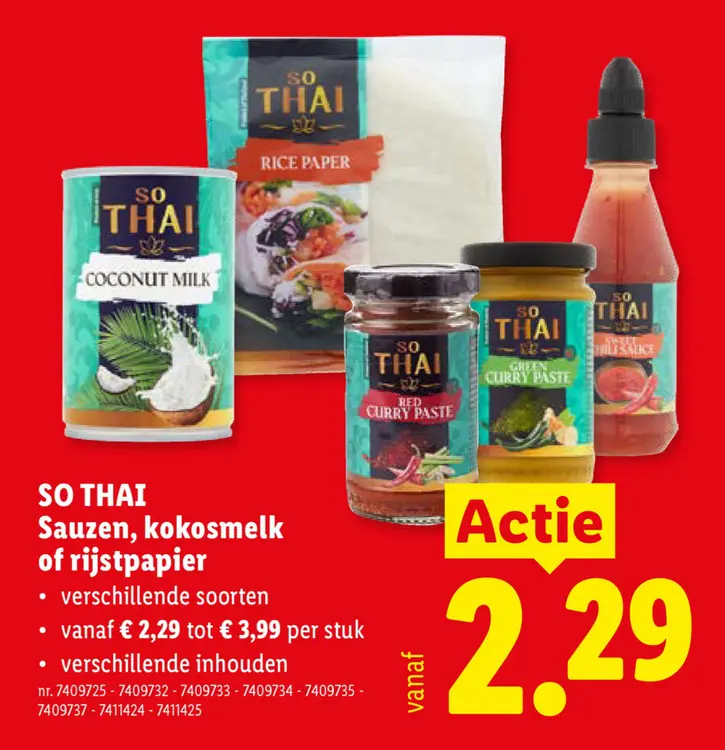 Promotie: Sauzen, kokosmelk of rijstpapier