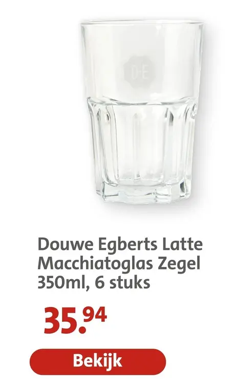 Aanbieding: Latte Macchiatoglas Zegel