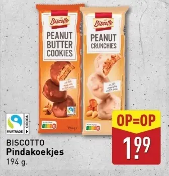 Aanbieding: BISCOTTO Pindakoekjes