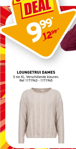 Promotie: Loungetrui dames