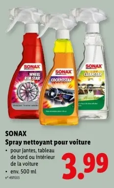 Offre: Spray nettoyant pour voiture