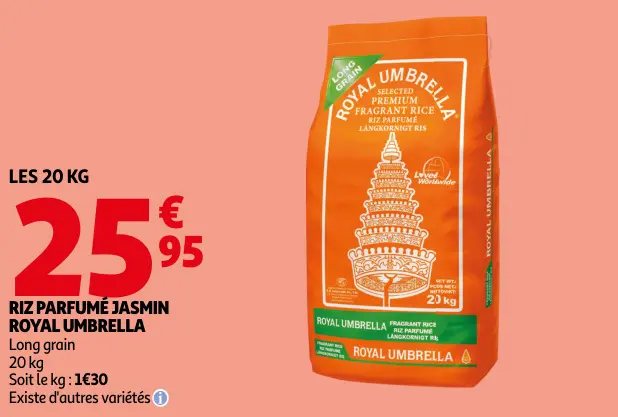 Promotie: Riz parfumé jasmin