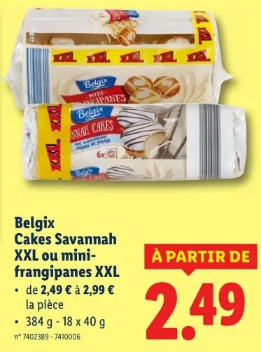 Offre: Cakes Savannah XXL ou mini-frangipanes XXL