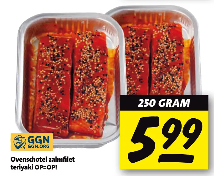 Aanbieding: Ovenschotel zalmfilet teriyaki