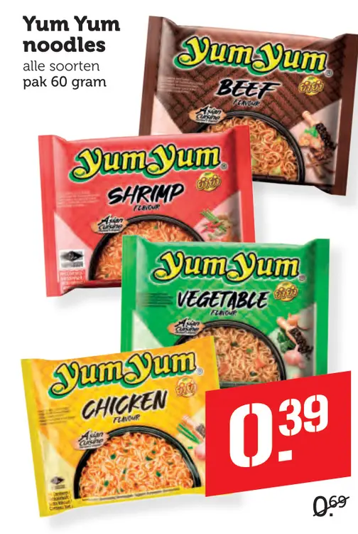Aanbieding: Yum Yum noodles