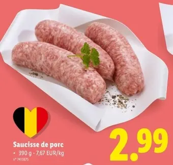 Offre: Saucisse de porc
