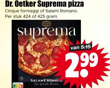 Aanbieding: Dr. Oetker Suprema pizza