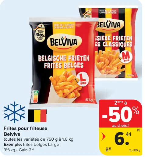 Offre: Frites pour friteuse