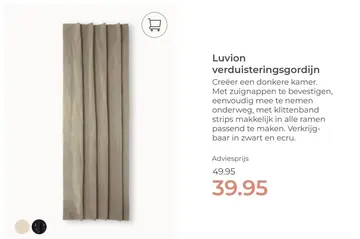 Aanbieding: Luvion verduisteringsgordijn