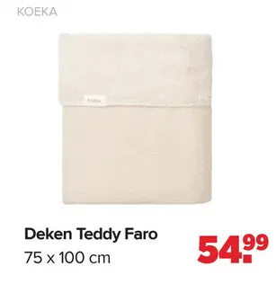 Promotie: Deken Teddy Faro