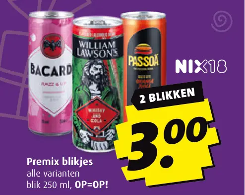 Aanbieding: Premix blikjes