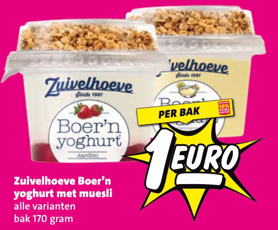 Aanbieding: Boer'n yoghurt met muesli