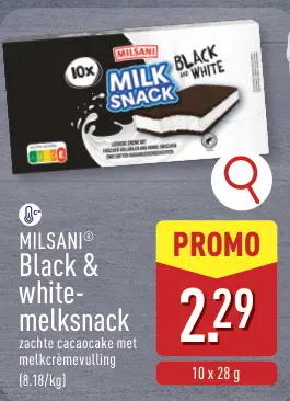 Promotie: Black & white-melksnack