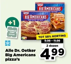 Aanbieding: Dr. Oetker Big Americans pizza's