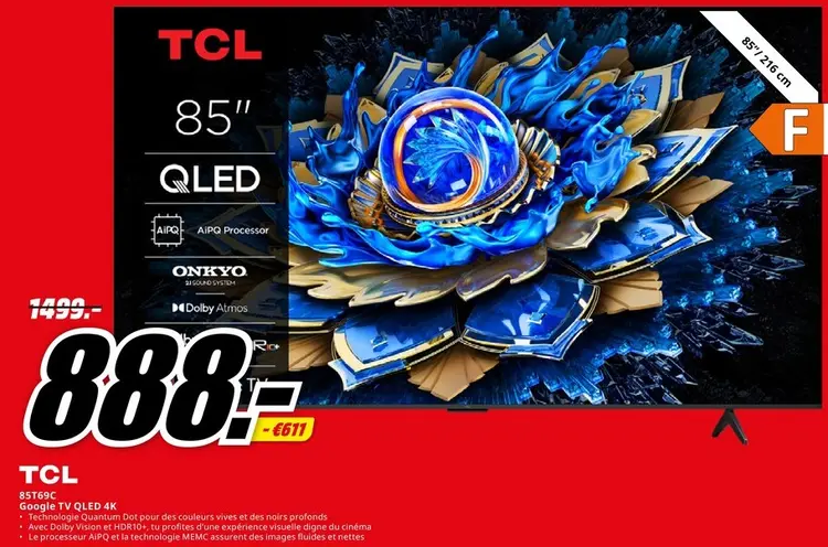 Offre: TCL 85" QLED Google TV QLED 4K