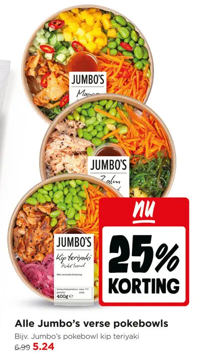 Aanbieding: Alle Jumbo's verse pokebowls