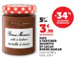 Offre: Pâte à tartiner noisette et cacao