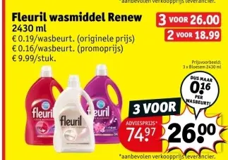 Promotie: Fleuril wasmiddel Renew