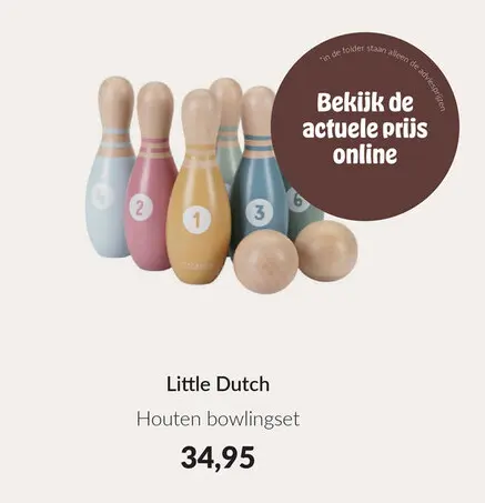 Aanbieding: Houten bowlingset
