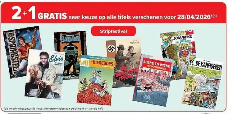 Promotie: Stripfestival: 2+1 GRATIS naar keuze op alle titels