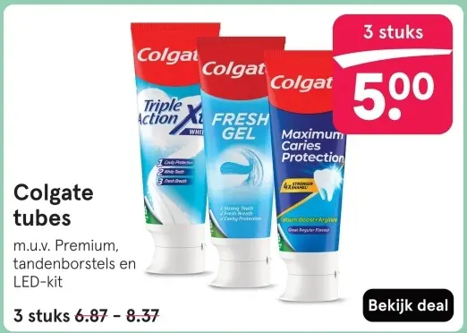 Aanbieding: Colgate tubes
