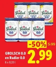 Aanbieding: GROLSCH 0.0 en Radler 0.0