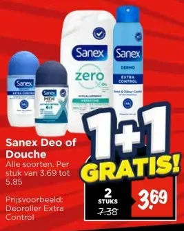 Aanbieding: Sanex Deo of Douche