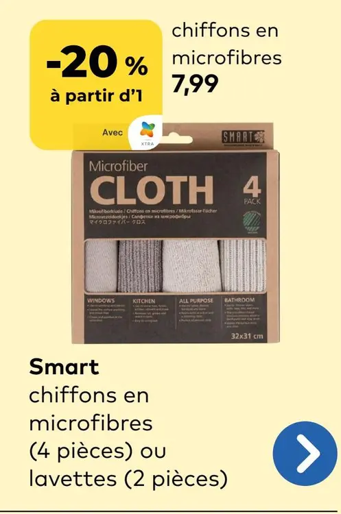 Offre: Smart chiffons en microfibres